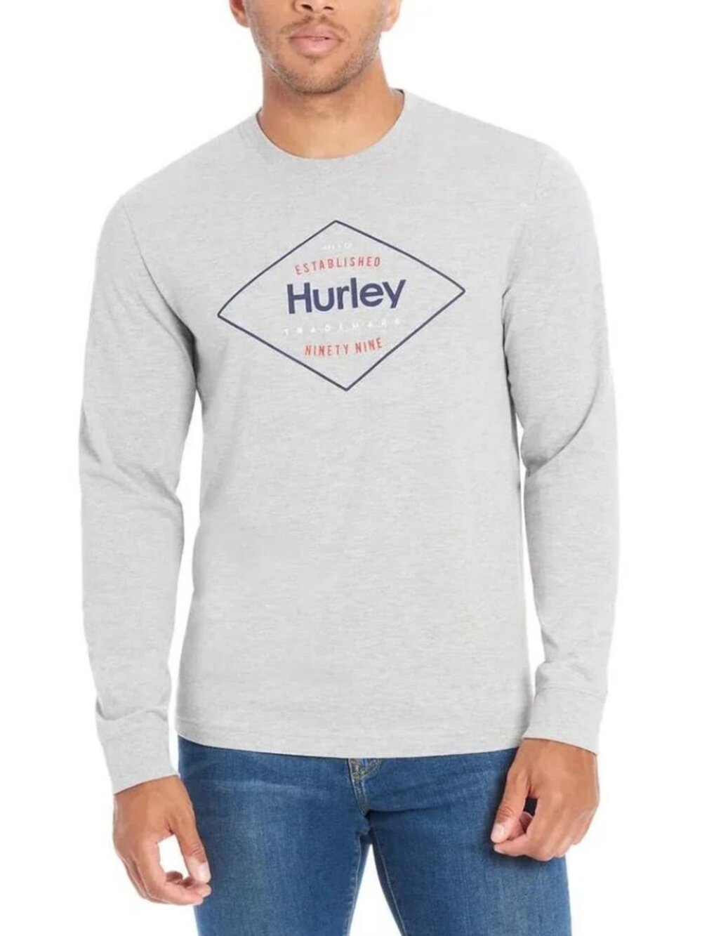 NEW Hurley men's long sleeve Casual Graphic Logo Young Surfer T-shirt Shirt Tee